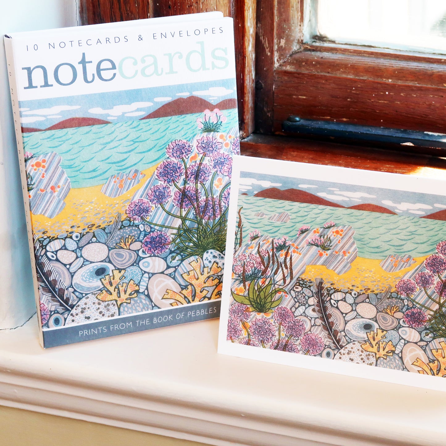 Angie Lewin notecard set of 10 prints from The Book of Pebbles