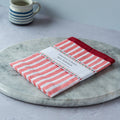 Tea Towel Cherry Pink Stripe