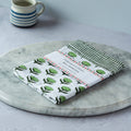 Tea Towel Lotus Flower Green