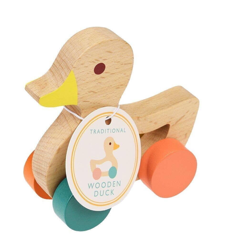 Wooden Push Duck