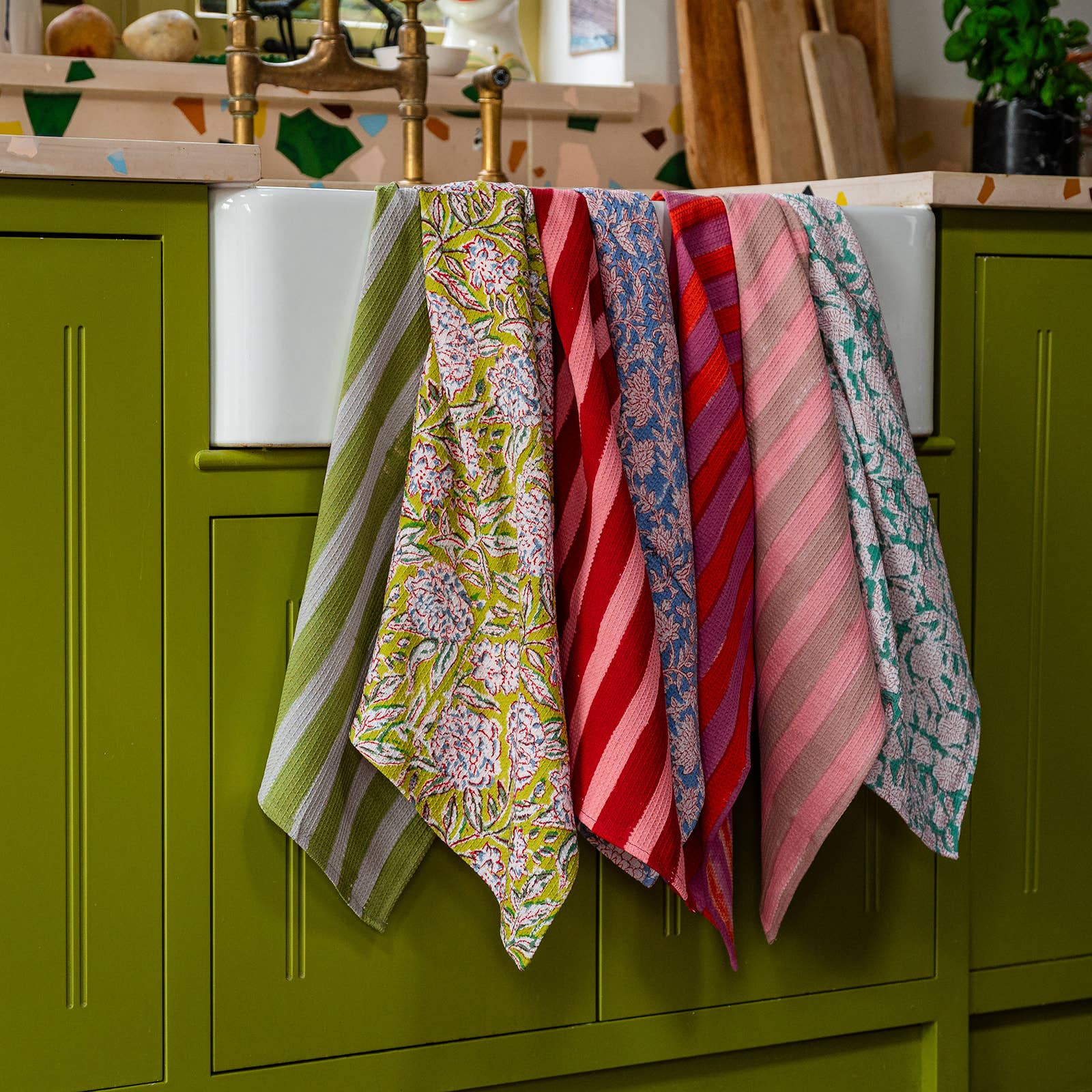 Constance & Denny Evergreen Tea Towel