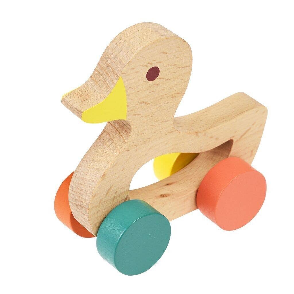Wooden Push Duck
