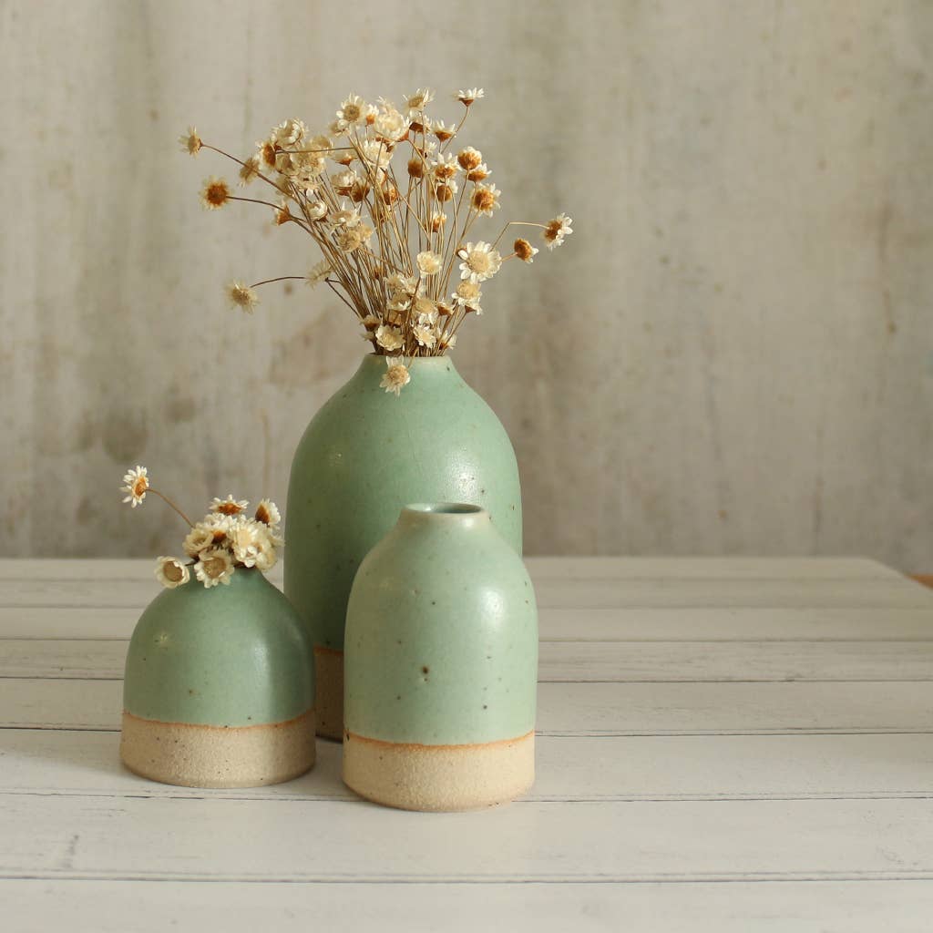 Mint Green Medium Stoneware Vase