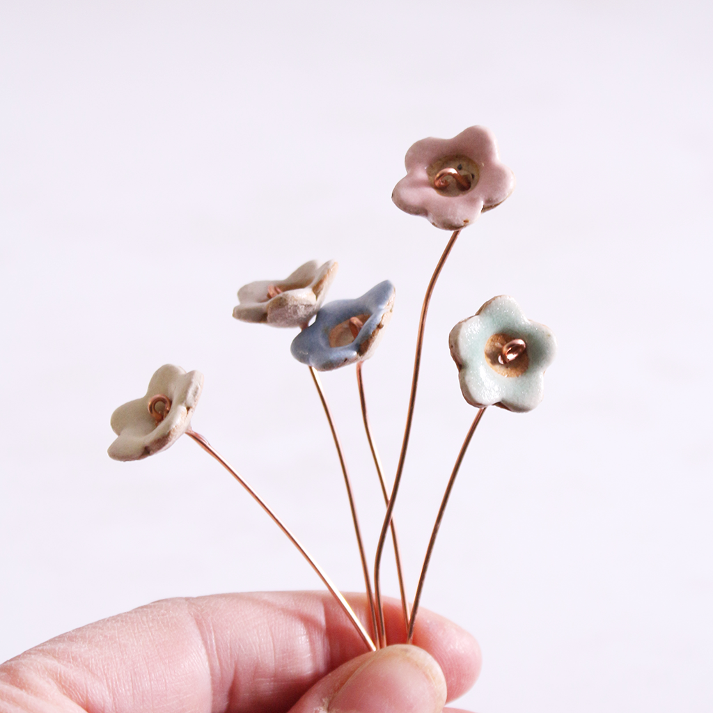 Medium Ceramic Flower Stem