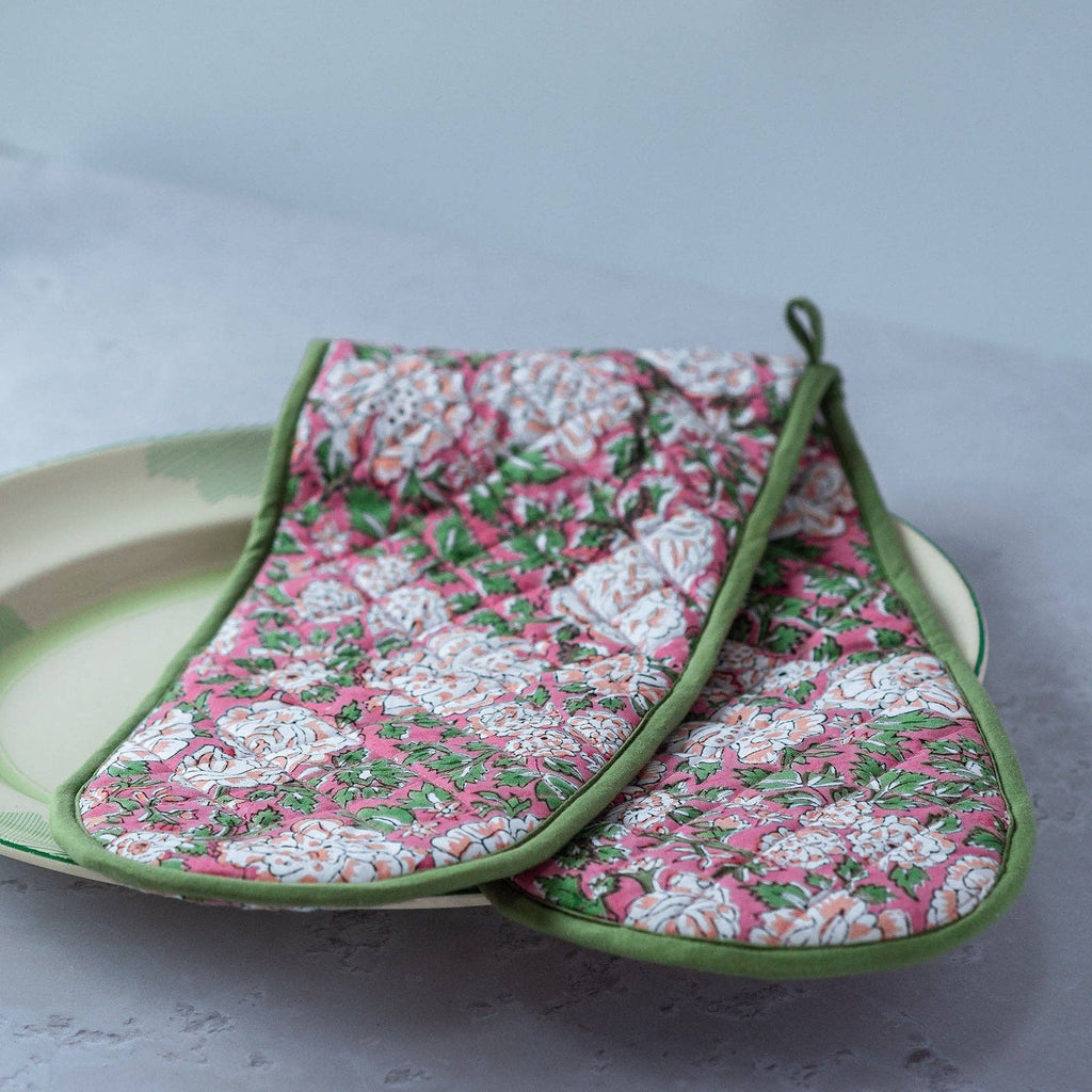 Constance & Denny Oven Gloves Bloom Pink
