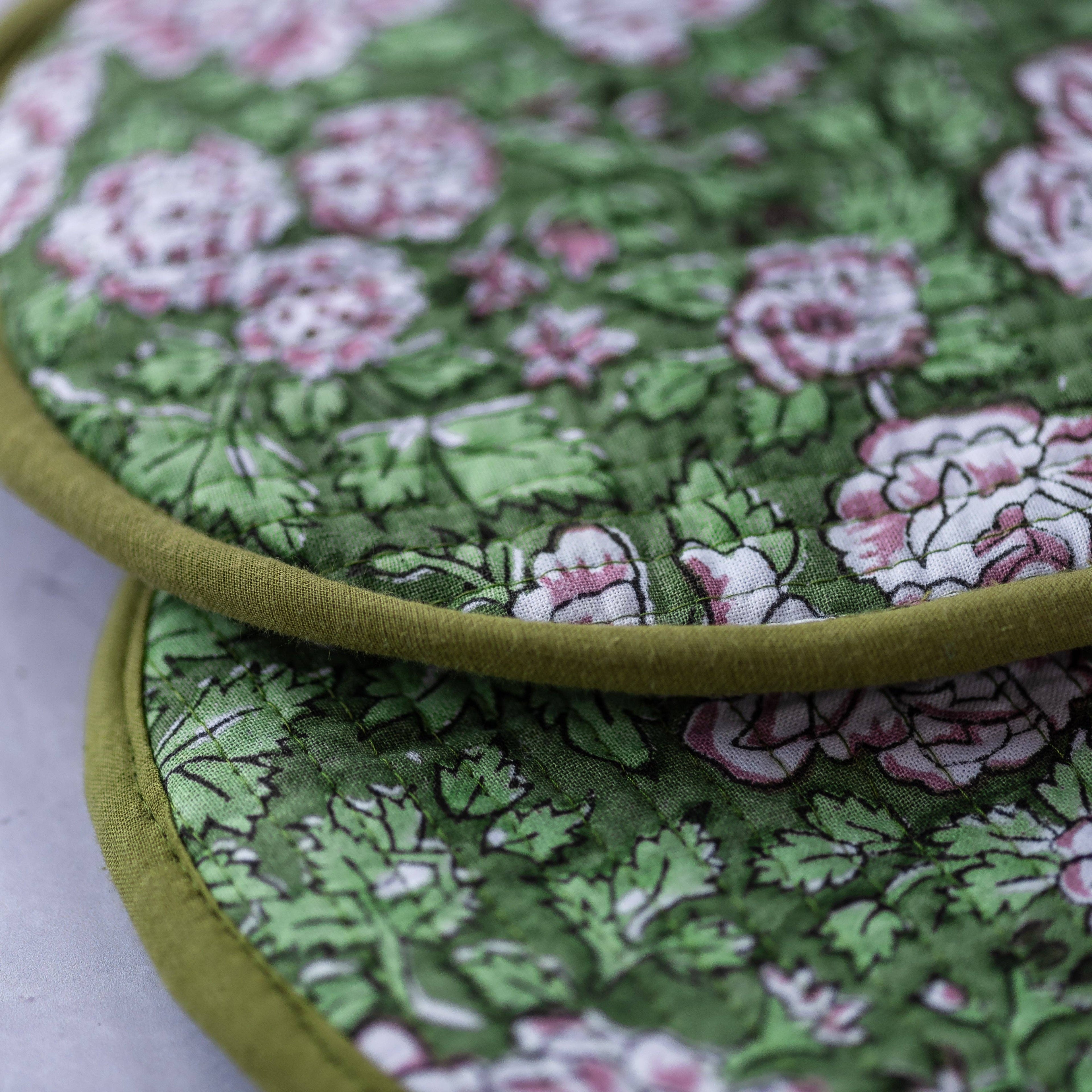 Constance & Denny Oven Gloves Bloom Green
