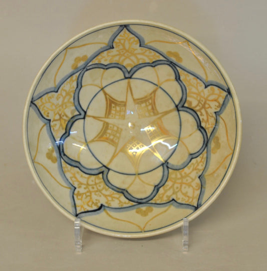 Small Bowl - Five Fold Pattern - Blue & Ivory