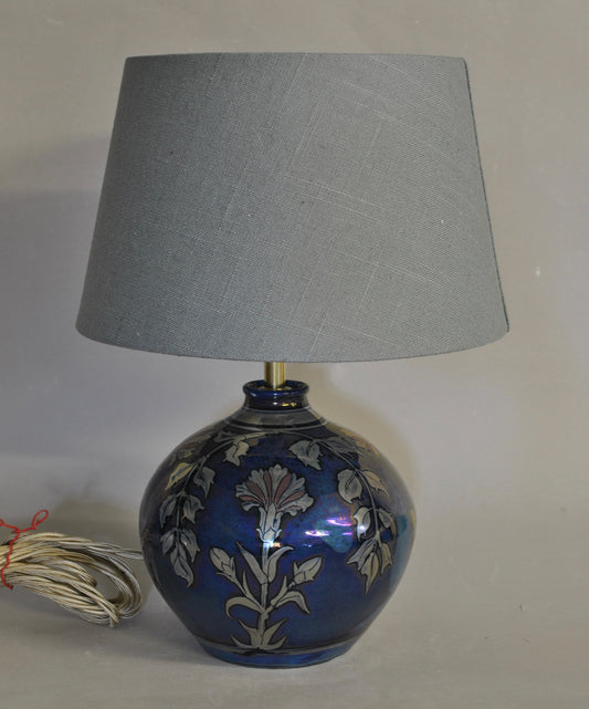 Small Lamp - Carnation Spray - Blue