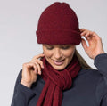 Beanie Plain Sangria Red