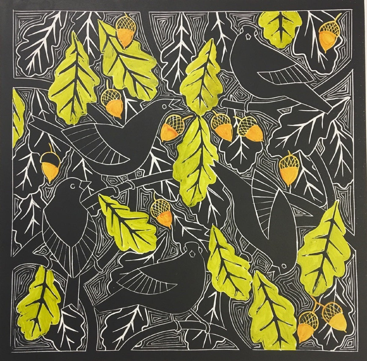 Blackbirds in the Oak - Celia Lewis