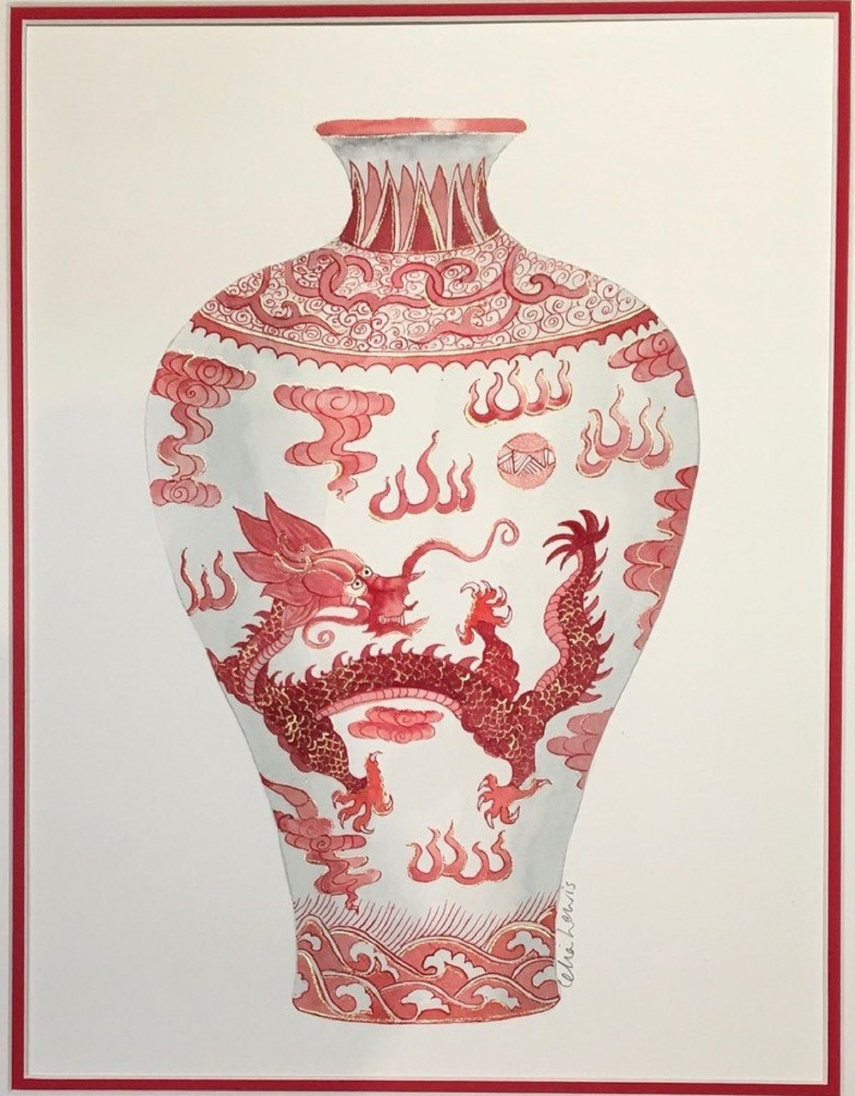 Dragon Vase - Celia Lewis