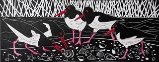 Five Oyster Catchers - Celia Lewis