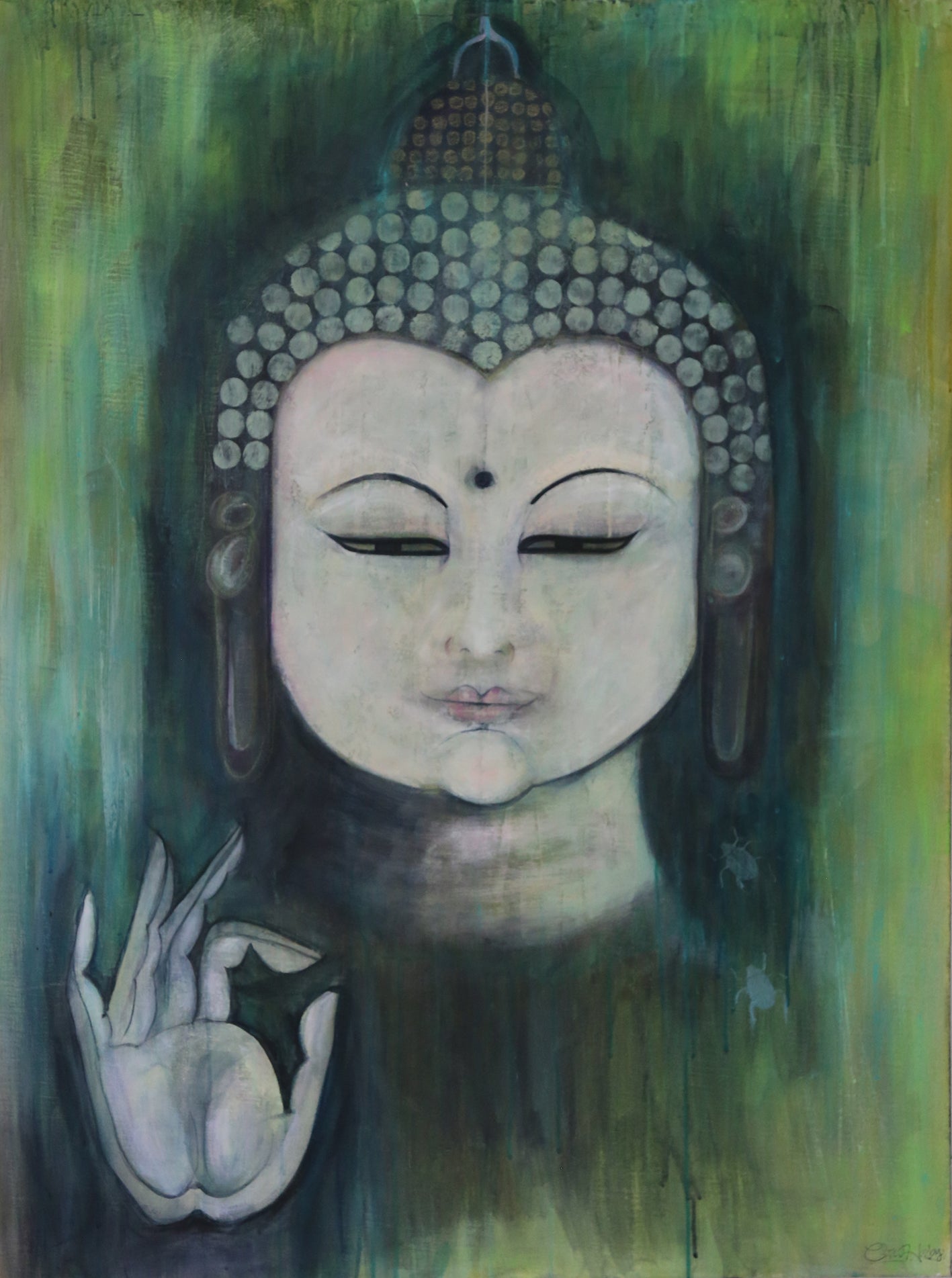 Emerald Mudra Buddha - Clare Haxby