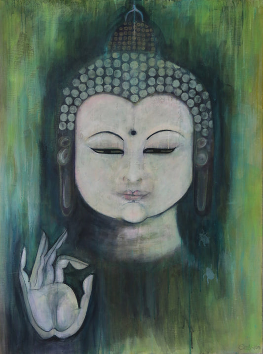 Emerald Mudra Buddha - Clare Haxby