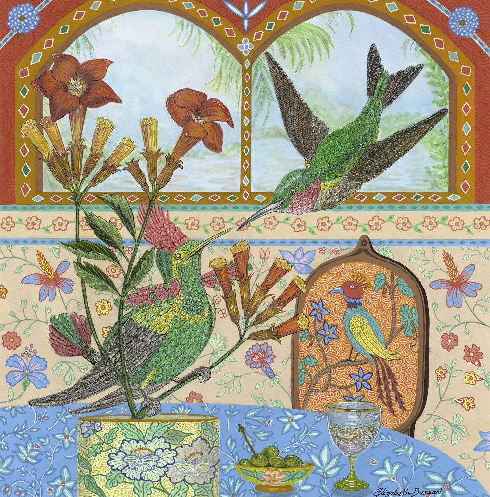 Hummingbirds - Elizabeth Bessant (unframed)