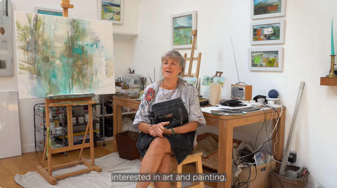 Load video: Film about a studio visit to painter Fiona Millais