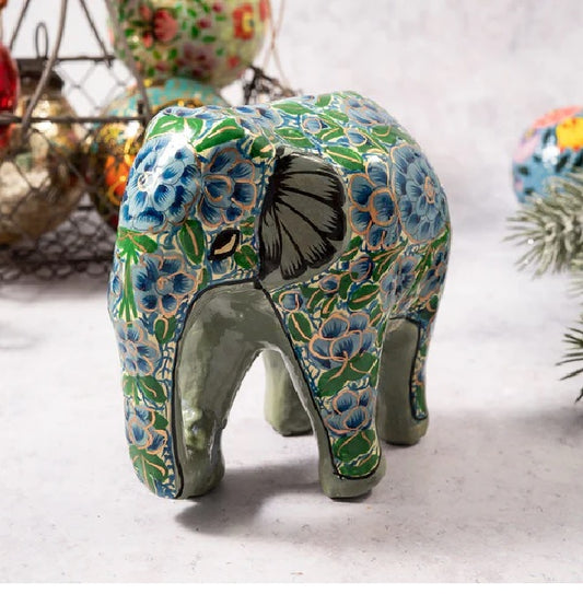 Large Green & Turquoise Elephant