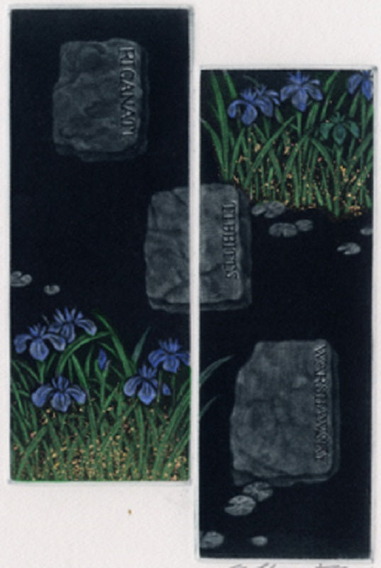 Step Stone & Iris No. 402 - Hamanashi - Ex Libris