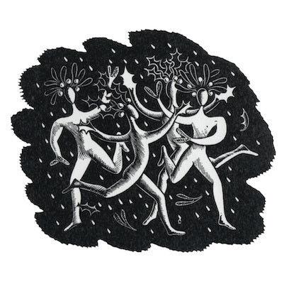 Pack of 10 Ravilious Monotype Xmas Cards