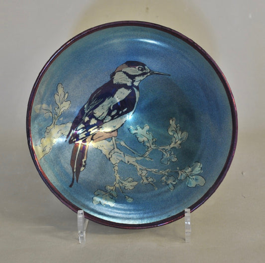 Small Bowl - Woodpecker - Blue