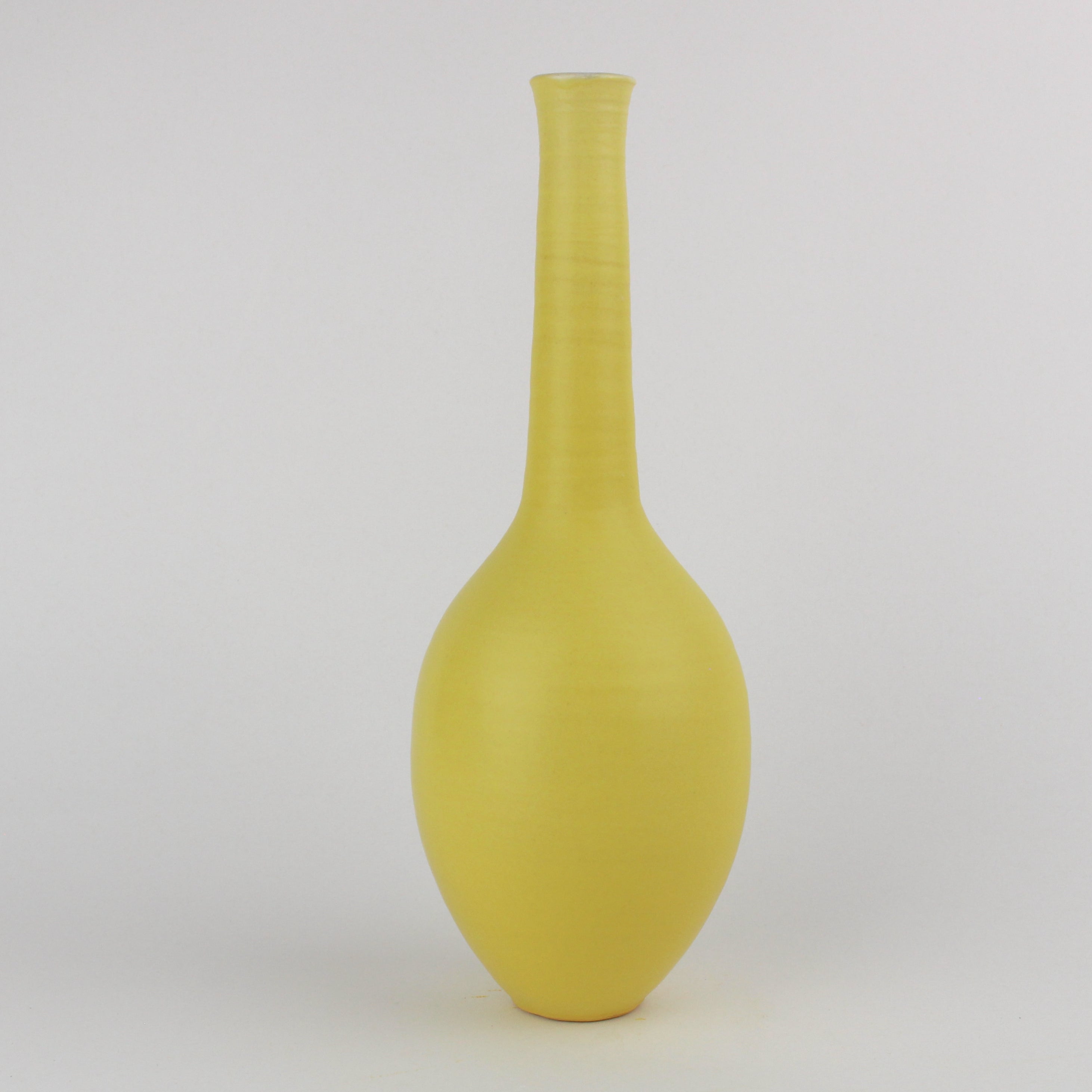 Ceramic Vase Long Neck Warm Yellow LB281