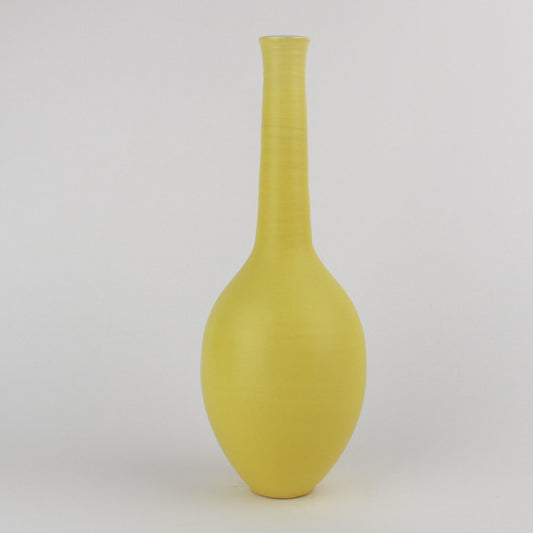 Ceramic Vase Long Neck Warm Yellow LB281