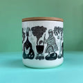 Storage Jar Farm Friends Blue