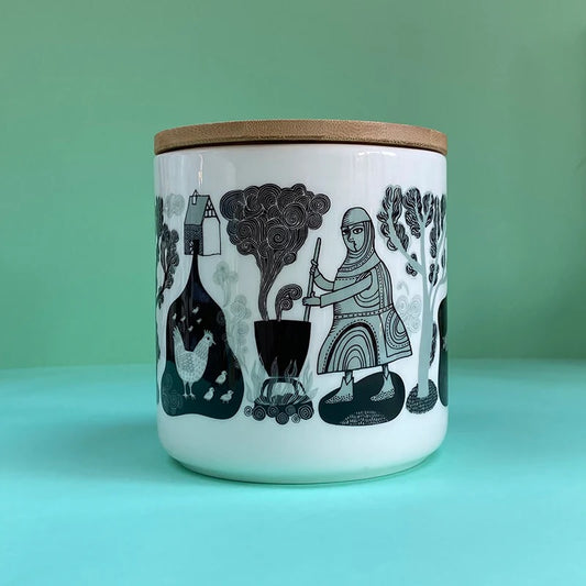 Storage Jar Farm Friends Blue