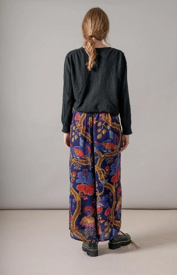 Palazzo Pants Climbing Peacock Blue S