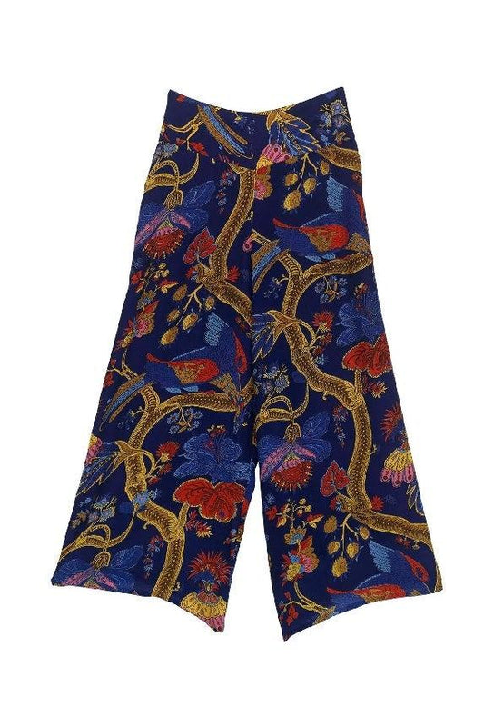 Palazzo Pants Climbing Peacock Blue S