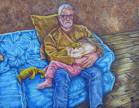 Paul and Poppy Sleeping - Jill Illiffe