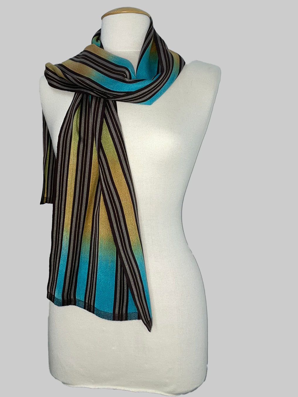 Silk Scarf Turquoise - Brenda Gibson