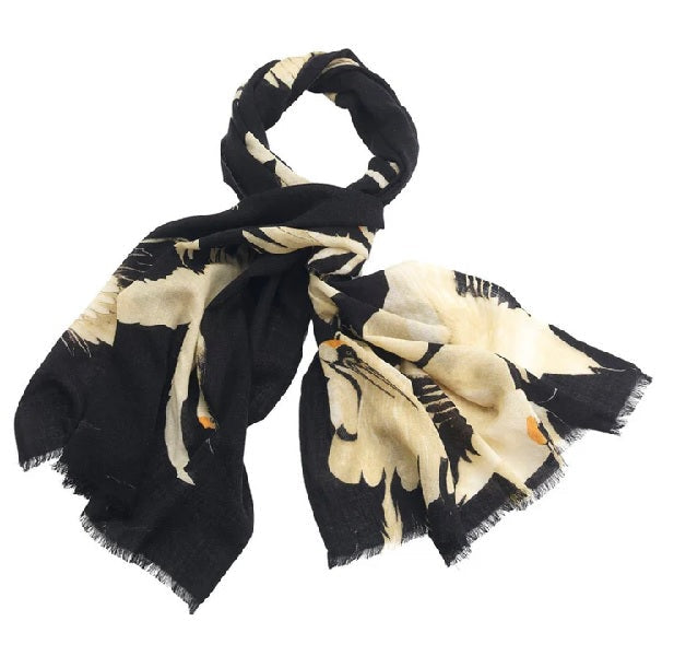 Wool Scarf Stork Black