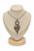 Bronze Swan Necklace Ruby Eye