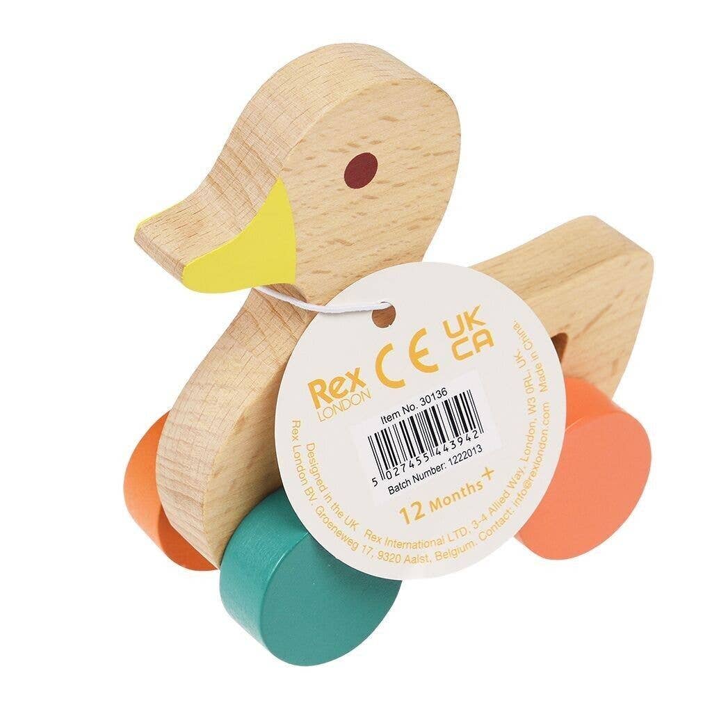 Wooden Push Duck