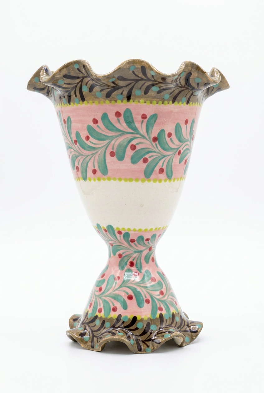 Katrin Moye Pink Pedestal Vase