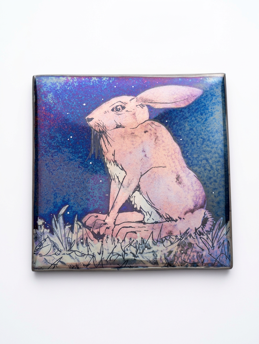 Tile Large Hand Decorated
