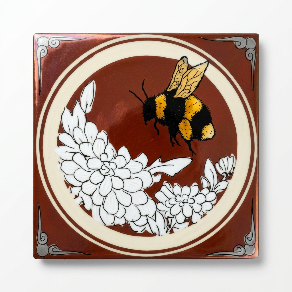 Tile Large Hand Decorated