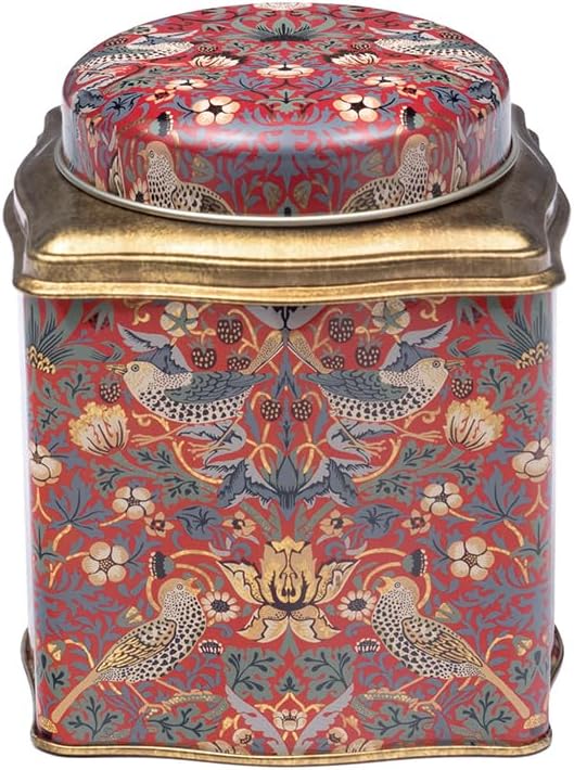 Red Strawberry Thief Tea Caddy