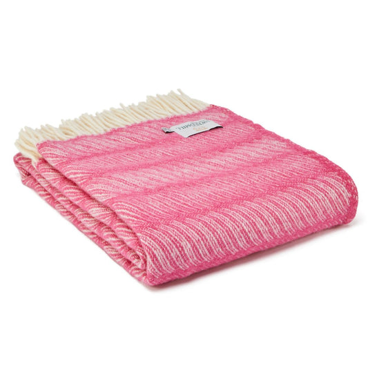 Pink wool throw