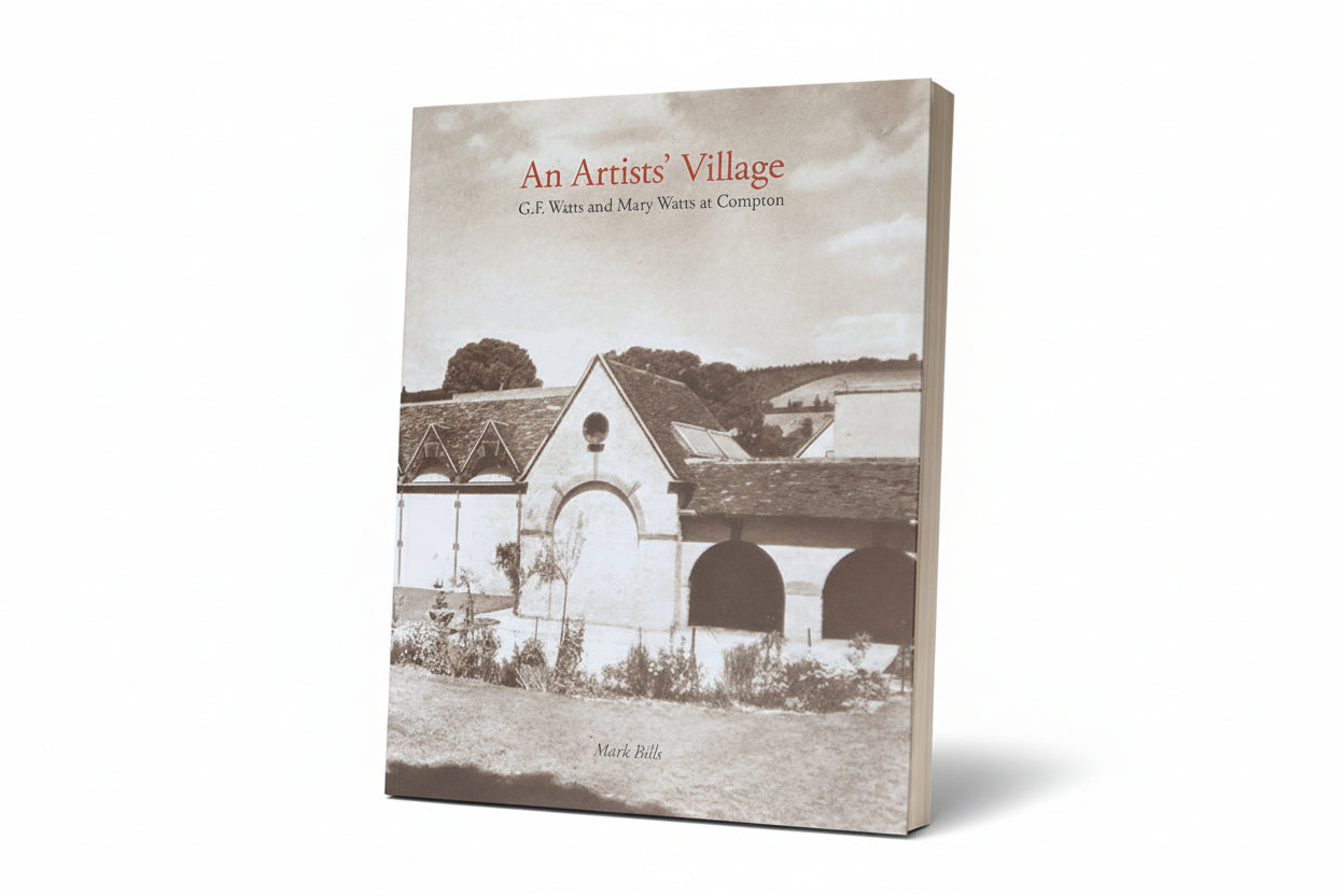 Book titled 'An Artist's Village' with a cover featuring an architectural image on a white background