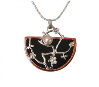 Pendant Onyx Cherry Blossom