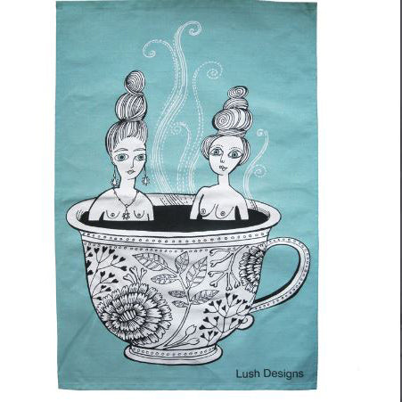 Teacup Ladies Tea Towel